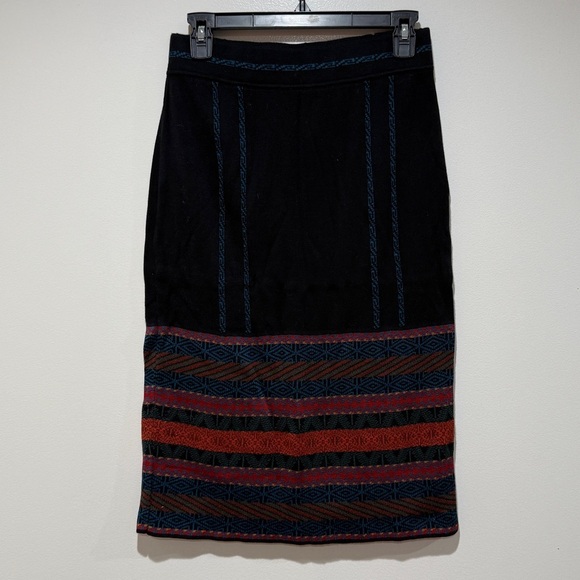 Peruvian Connection Dresses & Skirts - Peruvian Connection Knit Pencil Skirt Small S Multicolor Geometric Print Cotton